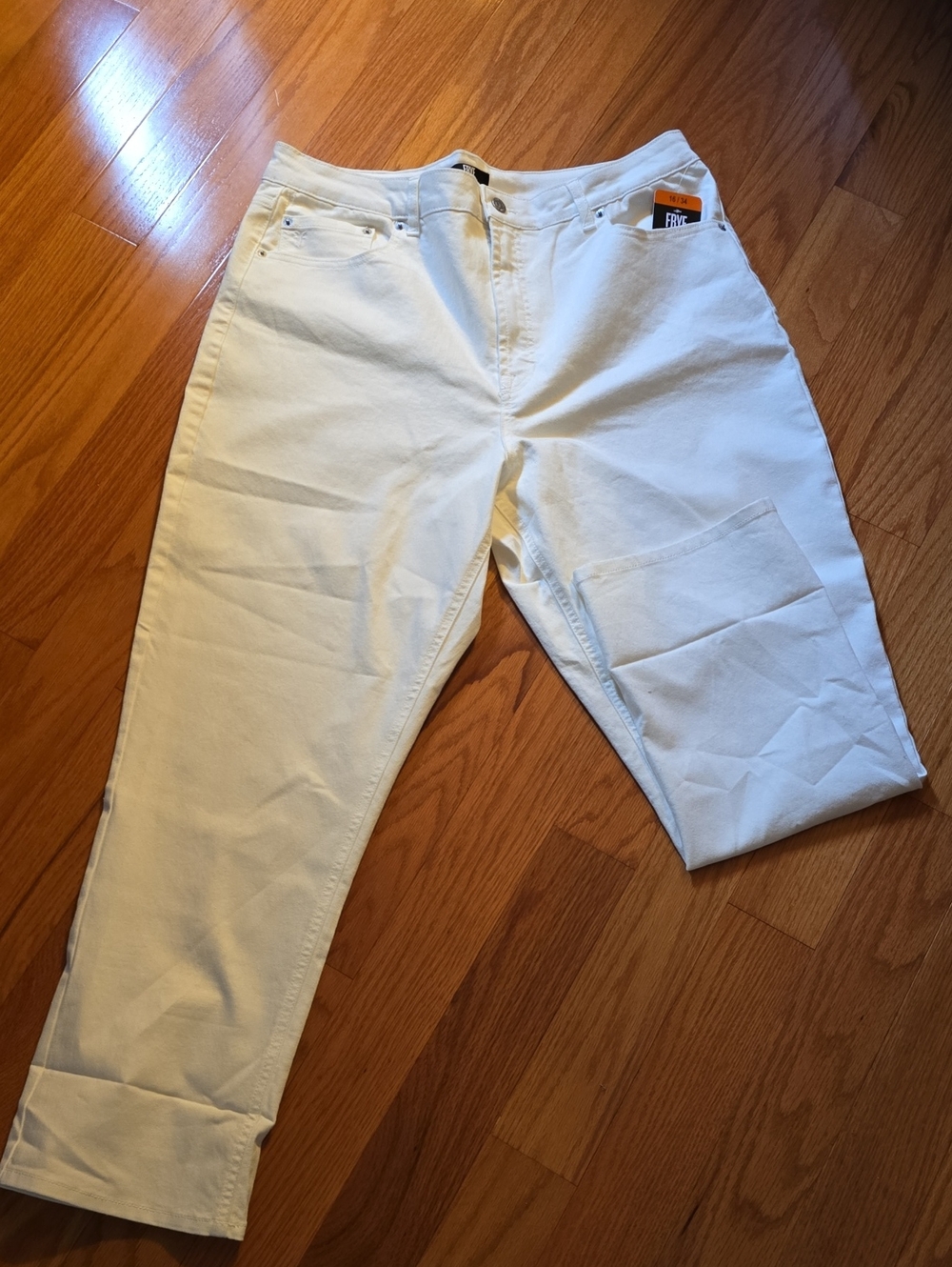 Men's White Jeans - Classic Straight Fit